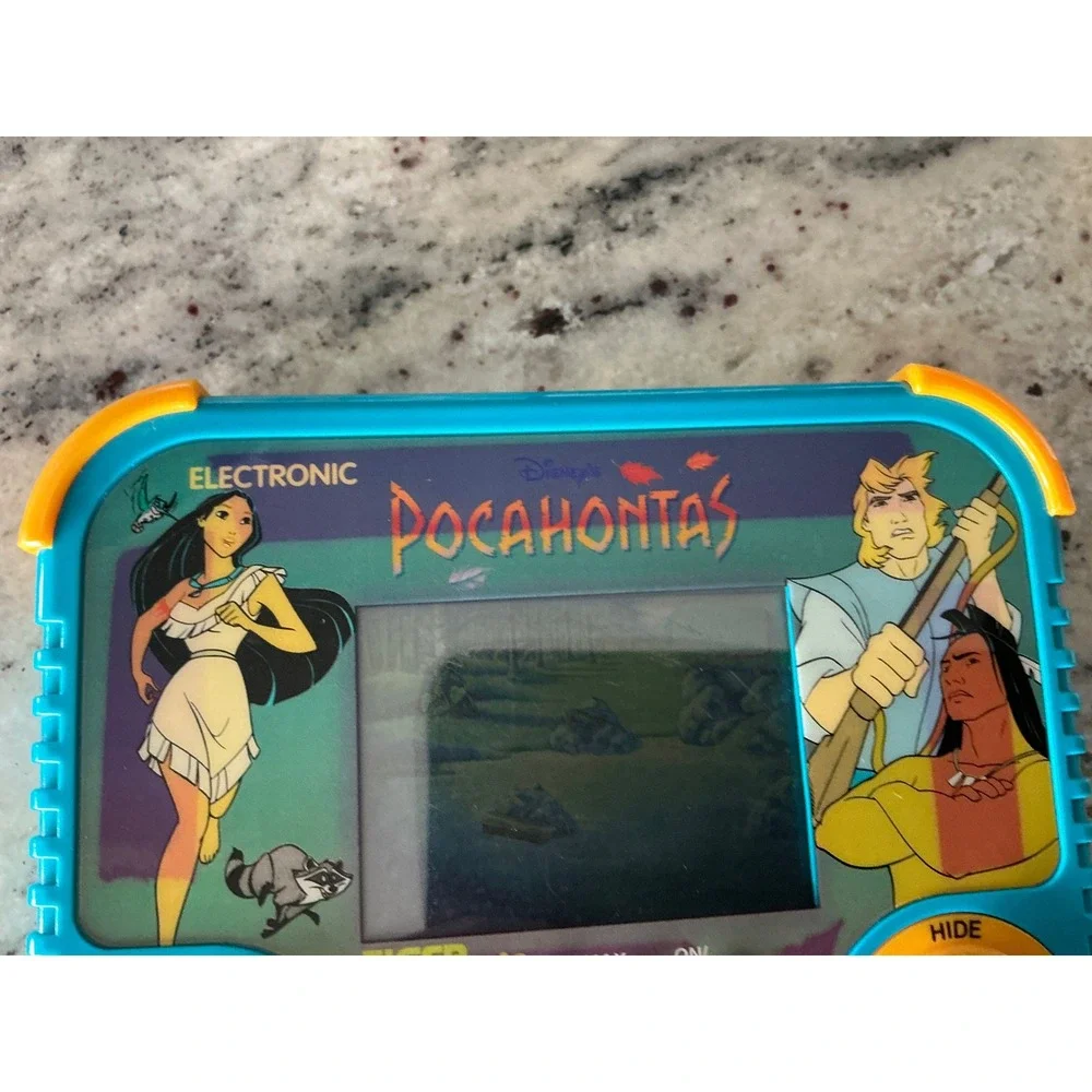 Tiger Vintage Pocahontas Handheld Electronic LCD Game Disney 1992 Retro Works